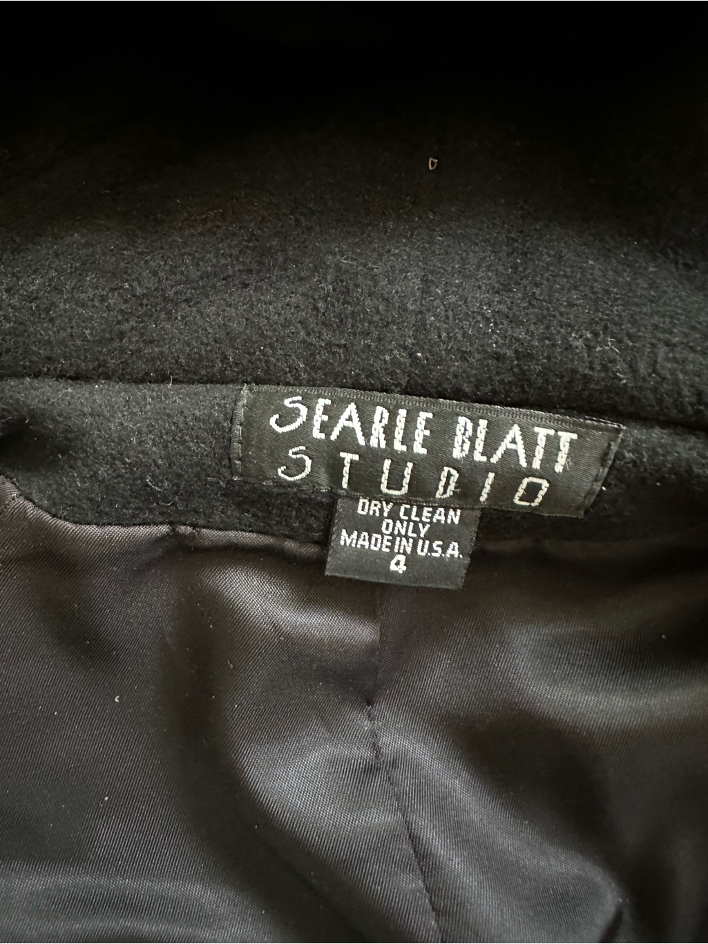 Searle Blatt Studio, Bergdorf Goodman, Long Black Cashmere Coat W Size 4 Usa — image 7 of 7